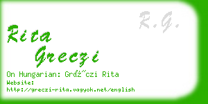 rita greczi business card